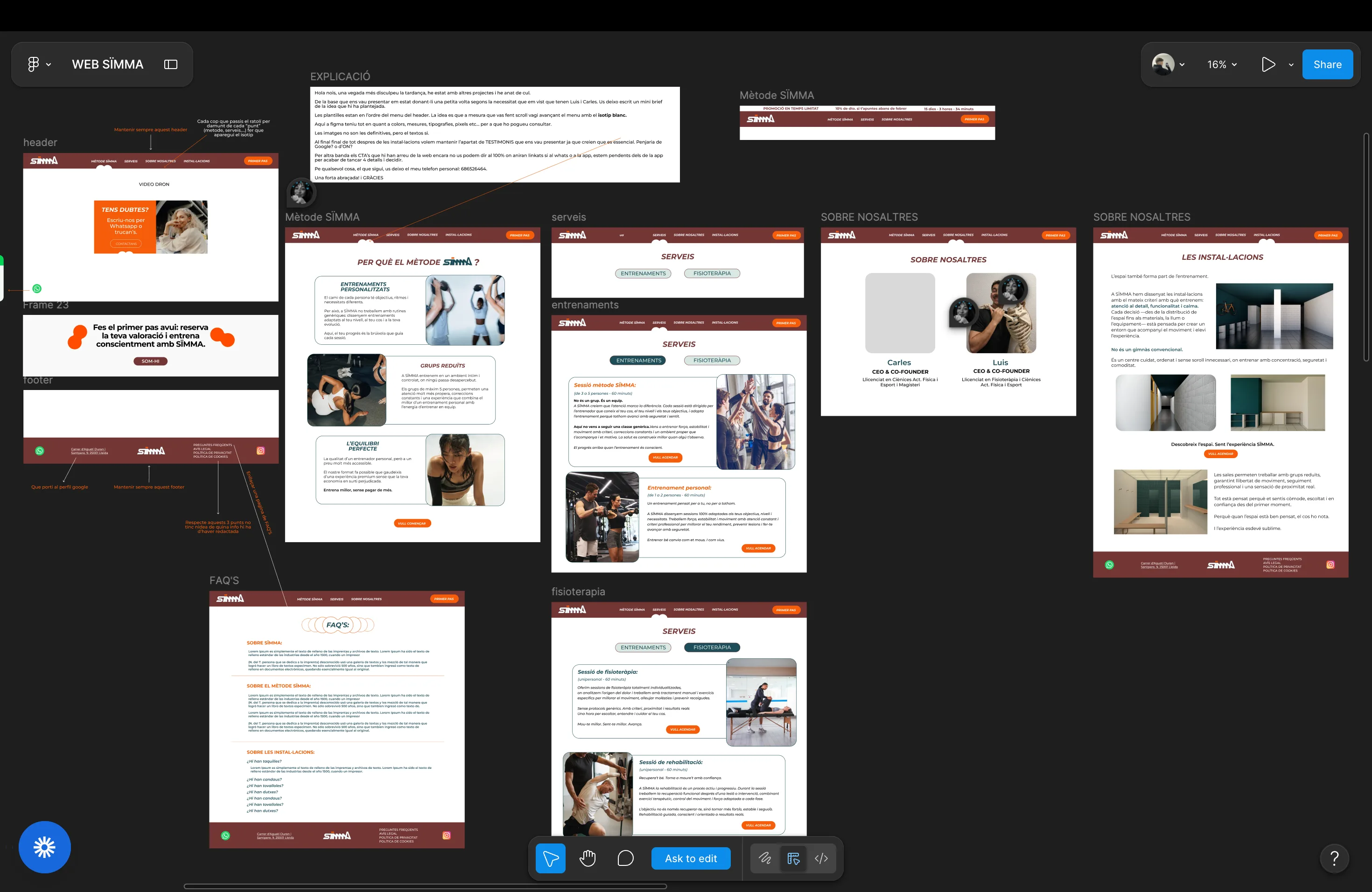 Diseño original en Figma proporcionado por el cliente